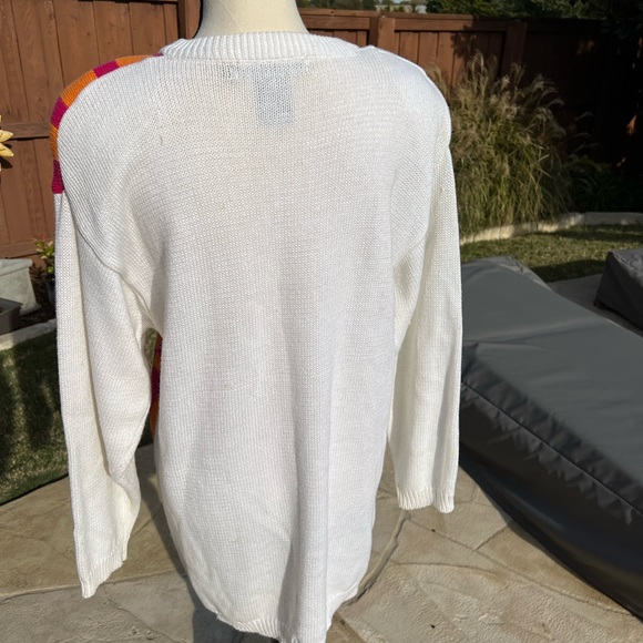 Vintage 80s Colorful Sweater Ladies Size Medium - Picture 7 of 7